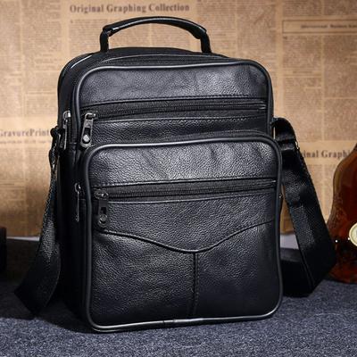 Men's Genuine Leather Messenger Bag Casual Shoulder Bag Multifunctional Handbag