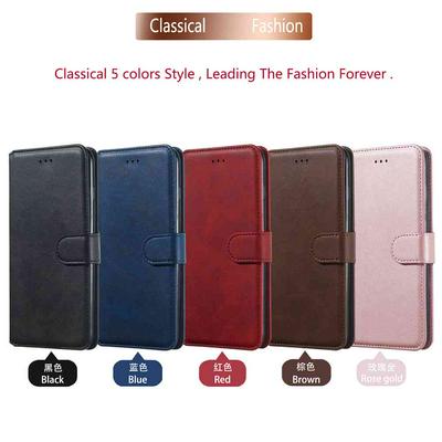 Classic Calf Pattern Side Flip Shockproof PU Leather + Soft TPU Magnetic Buckle with Card Slots and Stand Wallet Protective Case for Samsung Galaxy J8 (2018) EU Version