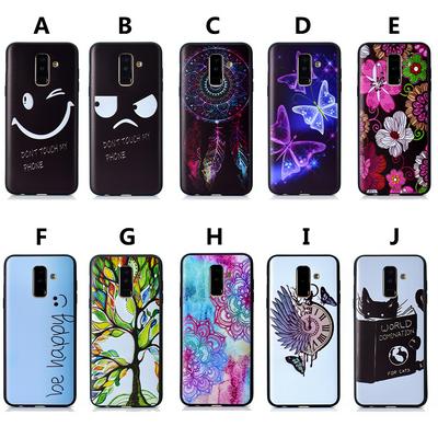Tree Smile Face Flower Wing Cat Colored Painting Ultrathin IMD Soft TPU Back Cover Case for Samsung Galaxy J6+ / J6 Plus 2018 