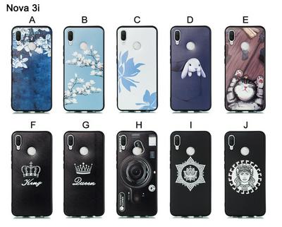 Cat Plum Snow Colored Pattern Anti-Scratch Soft TPU Back Cover Protective Case for Huawei P Smart+ / Nova 3i