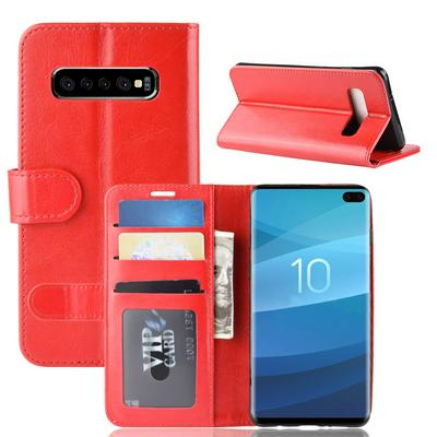 R64 Pattern Single Fold Edge Side Flip Shockproof PU Leather + Soft TPU Card Slots with Picture Frame and Stand Wallet Protective Case for Samsung Galaxy S10+ / S10 Plus