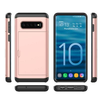 2 in 1 Detachable Shockproof Hard PC + Soft TPU Hybrid with Card Slot Back Cover Protective Case for Samsung Galaxy S10+ / S10 Plus