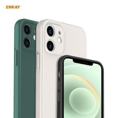 ENKAY ENK-PC067 Straight Edge Liquid Silicone Precise Hole Anti-fall Mobile Phone Protection Soft Case for iPhone 12 mini(5.4)