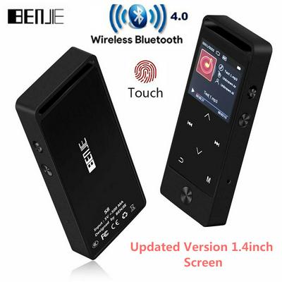 BENJIE S5B/S8 Newest Version 8GB/16GB Bluetooth 4.0 Alloy Metal Body Touch Button 1.4" Touch HD Menu Screen MP3 Player Entry-Level Lossless MP3 Music Player with FM Radio