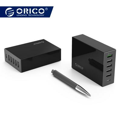 ORICO TSL-6U 6 Ports Type-C QC2.0 60W Quick Charger Type-C 3.1A Mobile Phone Charger US UK EU AU Plug