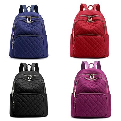 Women's Travel Bag Fashionable Geometric Backpack with Multiple Pockets Inside