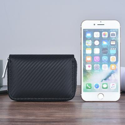 RFID Blocking 10-slot Credit Card Organizer Genuine Leather Card Wallet