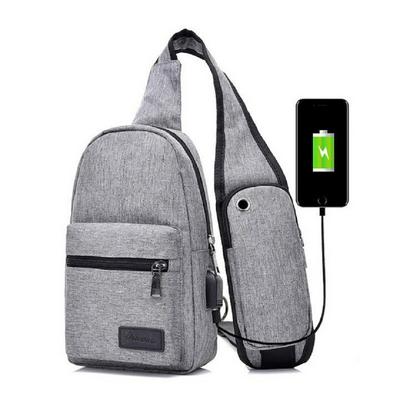 Men's Chest Bag Outdoor Travel Nylon Waterproof Large Capacity Light Shoulder Crossbody Bag