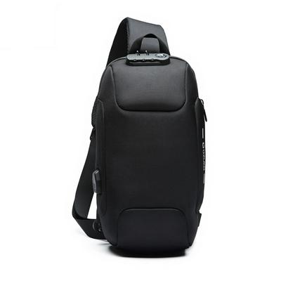 Anti Theft Lock USB Charging Interface Sling Waterproof Reflective Male Shoulder Messenger Bag Men Chest Bags 