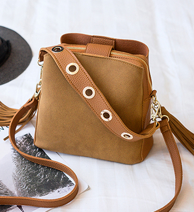 Tassel Shoulder Bag Female Vintage Crossbody Bags Women  Bucket Bag Handbags Designer Scrub Daily Sac