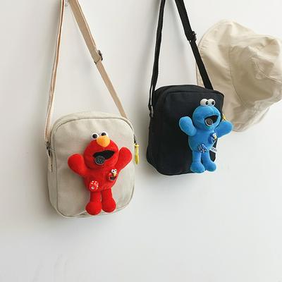 Kawaii Shoulder Bag Daily Crossbody Bag with Stuffed Toy Attaching On