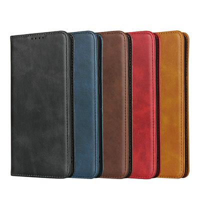 Ox Pattern Shock-Absorption Side Flip Magnetic Attraction PU Leather + Soft TPU with Card Slots and Stand Wallet Case for Samsung Galaxy S20