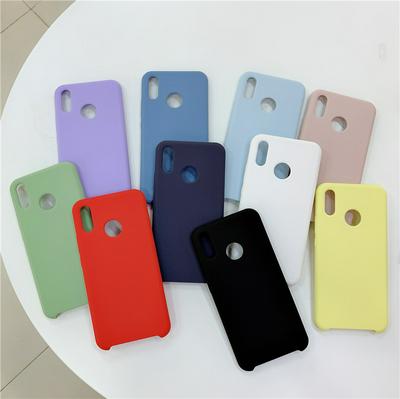 Solid Color Silky Soft TPU Liquid Silicone Back Cover Protective Case for Huawei P Smart+ / Nova 3i 