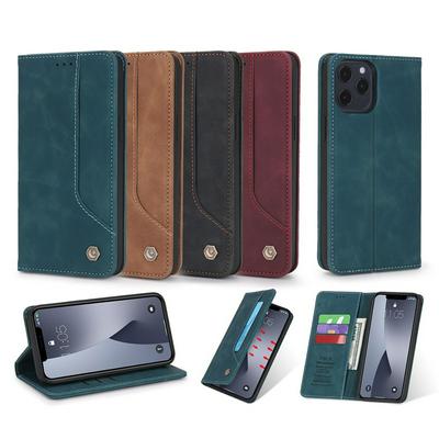 Retro Classic Strong Magnetic Type Shockproof PU Leather Wallet Phone Case for iPhone 12 Pro Max(6.7)