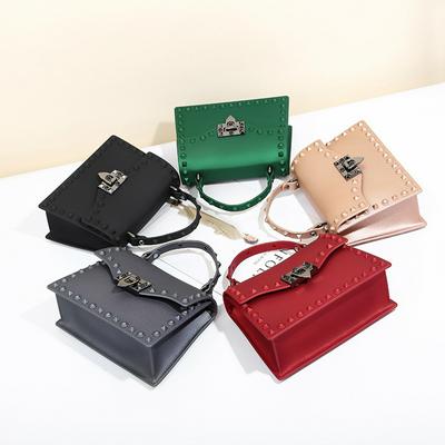 Women's Purse and Handbag Stylish Rivet Matte Shoulder Bag