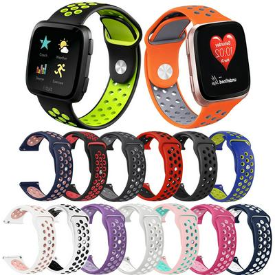 Silicone Band Slotted Smartband Strap with Snap Closure for Fibit Versa