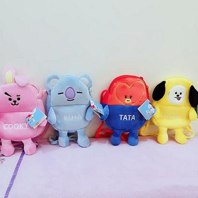 Cute Cartoon Animal Pattern Plush Multi-Function Card Package Pendant Girls Cross Body Mini Purse Bag