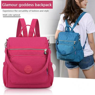 Women's Waterproof Backpack Large Capacity Nylon Rucksack Shoulder Bags