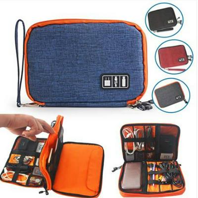Double-layer Data Cable Cosmetic Storage Bag Travel U Disk Headset Digital Package Waterproof Portable Power Pack Travel Bag