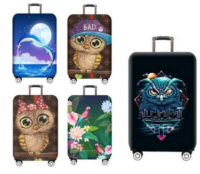 20/24/28/30 inch Cat Flamingo Owl Dog Luggage Travel Suitcase Trolley Case Protective Dust cover Elastic Thick Wear-resistant