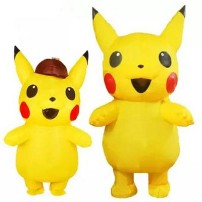 Cartoon Pikachu Inflatable Costumes Cosplay Mascot Costume for Kids Adults Party Christmas Halloween Costume 