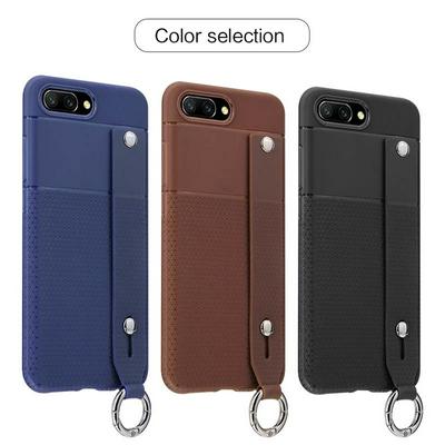 Creative with Hand Strap and Stand Anti-Scratch Soft TPU Back Cover Case for Huawei Honor 10
