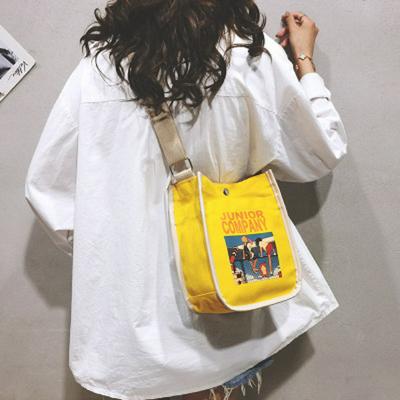 Korean Version Casual Fashion Printed Shoulder Bag Women's Canvas Messenger Bag