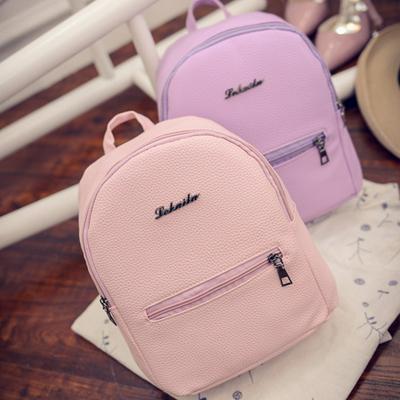 PU Leather Candy Colored Mini Backpack Handbag for Women Girls 