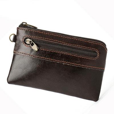 Small Leather Zipper Wallet Coin Purse Key Bag Handbag Card Holder