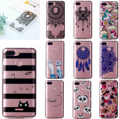 Colored Painting Transparent Soft TPU Back Cover Case for Xiaomi Redmi 6  
