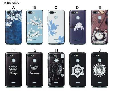 Cat Plum Snow Colored Pattern Anti-Scratch Soft TPU Back Cover Protective Case for Xiaomi Redmi 6 