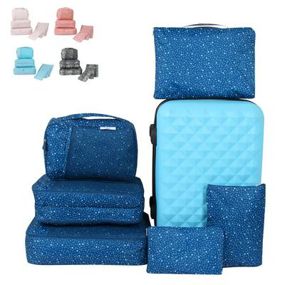 6pcs/lot Printed Pattern Waterproof Travel Clothes Suitcase Finishing Storage Bag Set Organizer Pouch