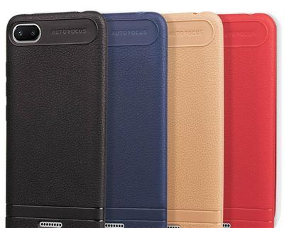 Skin Pattern Falling Resistant PU Leather Coated Soft TPU Back Cover Case for Xiaomi Redmi 6A