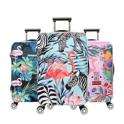 Flamingo Pattern Dust-Proof Elasticity Wear-Resistant Air Layer Thickened Trolley Luggage Suitcase Protective Cover Travel Accessories with Buckle + Zipper for 18-32" Suitcases