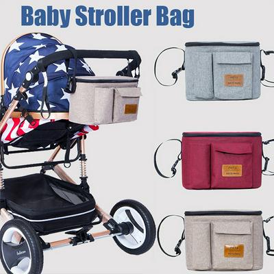 Universal Stroller Organizer with Feeding Bottle Holder and Diaper Pocket 