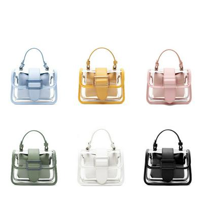 Women's Small Clear Crossbody Bag Transparent Purse Handbag with Detachable Strap