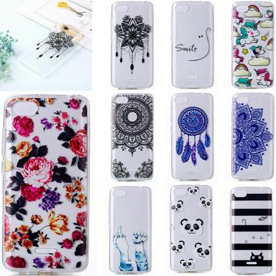 Colored Painting Transparent Soft TPU Back Cover Case for Xiaomi Redmi 6A