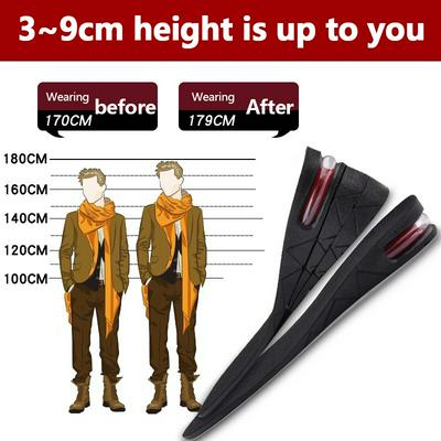 Height Increase Insoles Invisible Air Cushion Shoes Inserts Detachavle Orthotic Insert 