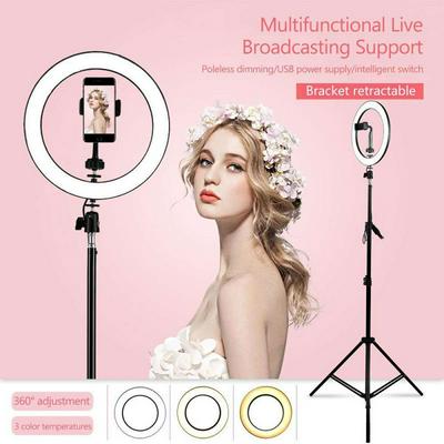 Three-color Temperature Live Fill Light Stand Multifunctional Mobile Phone Live Broadcast Triangle Bracket