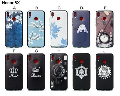 Cat Plum Snow Colored Pattern Anti-Scratch Soft TPU Back Cover Protective Case for Huawei Honor 8X 