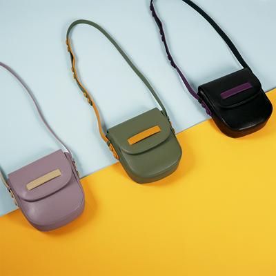 Women's Mini Crossbody Bag Plain U-shaped Shoulder Bags with Flap