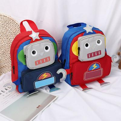 3D Stereoscopic Robot Children's Backpack Nylon Lightweight Kindergarten Baby School Bag