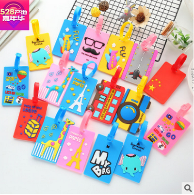 Fashion Cute Kawaii Suitcase Luggage Tag Cute Anime Creative Bus Card Set ID Card Set Access Card Set Travel Accessories for Luggage Tag