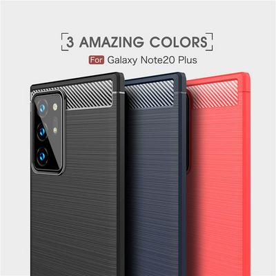 Carbon Fiber Pattern Brushed Shockproof Soft TPU Back Cover Case for Samsung Galaxy Note20 Pro