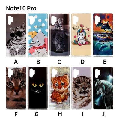Colored Painting Tiger Cat Pattern IMD Soft TPU Back Cover Case for Samsung Galaxy Note10+/Samsung Galaxy Note10 Pro