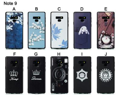 Cat Plum Snow Colored Pattern Anti-Scratch Soft TPU Back Cover Protective Case for Samsung Galaxy Note 9