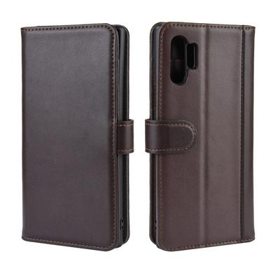 Side Flip Wallet Style Genuine Leather + Soft TPU Card Slots with Stand and Magnetic Buckle Case for Samsung Galaxy Note10+ / Note10 Pro 