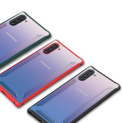 2 in 1 Transparent Phone Case for Samsung Galaxy Note 10, Flexible Shockproof Phone Cover