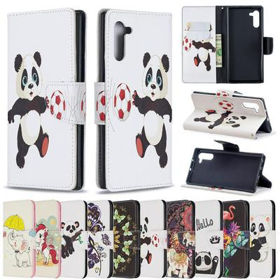 Wallet Case for Samsung Galaxy Note 10, Printed Leather Phone Cover with Reinforced Stitching and Hidden Kickstand