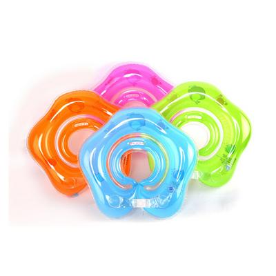 Cute Cartoon Dolphin Safety Baby Swimming Pool Double Layers Thicken Adjustable Baby Swimming Ring Float Boys Girls Swimming Neck Float